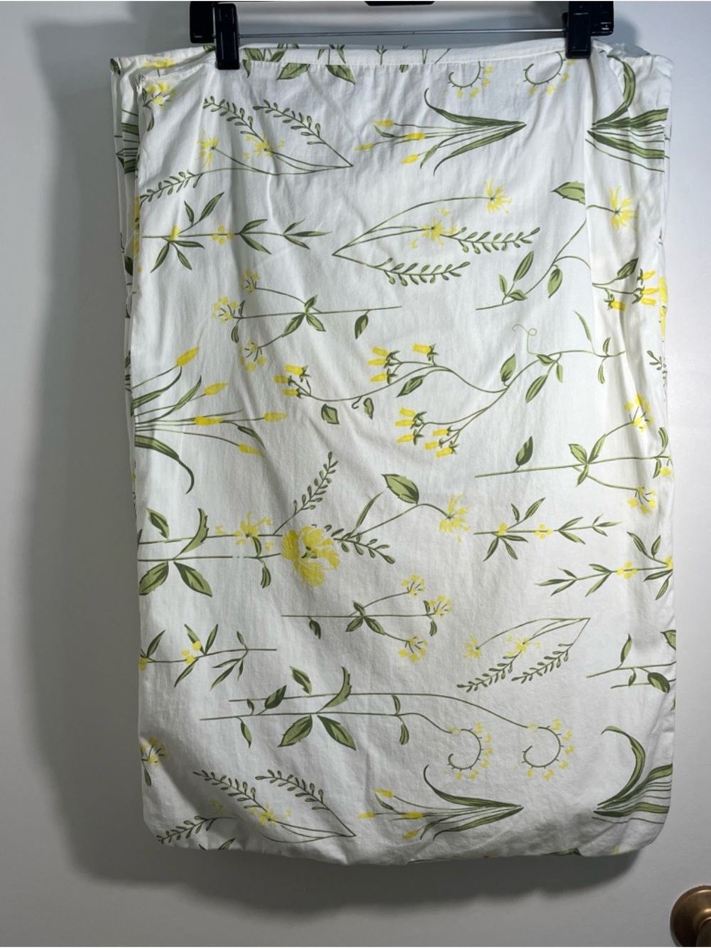 Jolusere Set of 2 Pillowcases  100% Cotton Yellow Green Floral Cotton 20x28”